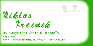 miklos kreinik business card